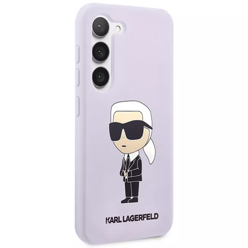 Karl Lagerfeld Ikonik Silicone puzdro pre Samsung Galaxy S23+ (SM-S916) - fialová