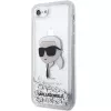 Karl Lagerfeld KLHCI8LNKHCH puzdro Glitter Karl Head pre iPhone 7/8/SE 2020/SE 2022, strieborná