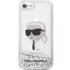 Karl Lagerfeld KLHCI8LNKHCH puzdro Glitter Karl Head pre iPhone 7/8/SE 2020/SE 2022, strieborná