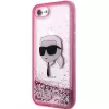 Karl Lagerfeld KLHCI8LNKHCP puzdro Glitter Karl Head pre iPhone 7/8/SE 2020/SE 2022, ružová