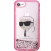 Karl Lagerfeld KLHCI8LNKHCP puzdro Glitter Karl Head pre iPhone 7/8/SE 2020/SE 2022, ružová