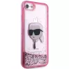 Karl Lagerfeld KLHCI8LNKHCP puzdro Glitter Karl Head pre iPhone 7/8/SE 2020/SE 2022, ružová