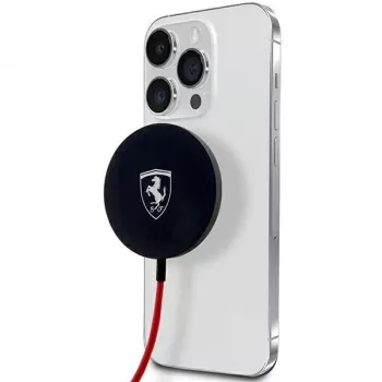 Ferrari FECBMSMENK 15W MagSafe bezdrôtová nabíjacia podložka – čierna