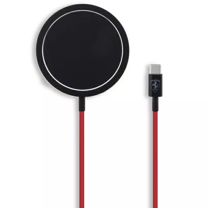 Ferrari FECBMSMENK 15W MagSafe bezdrôtová nabíjacia podložka – čierna