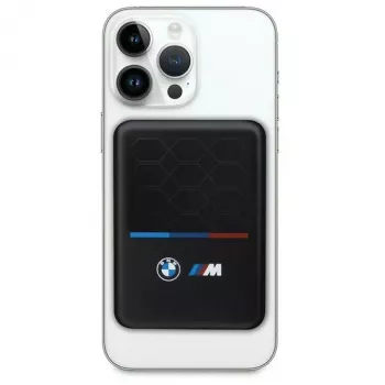 BMW M Collection MagSafe powerbanka 5000mAh 15W bezdrôtová nabíjačka s káblom USB-C čierna