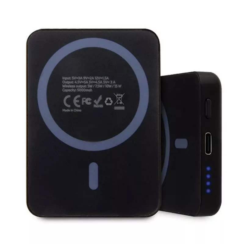 BMW M Collection MagSafe powerbanka 5000mAh 15W bezdrôtová nabíjačka s káblom USB-C čierna
