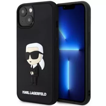 Karl Lagerfeld KLHCP14M3DRKINK pevné puzdro Rubber Ikonik 3D pre iPhone 14 Plus / 15 Plus 6.7 čierne