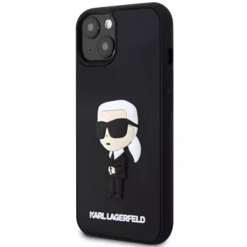 Karl Lagerfeld KLHCP14M3DRKINK pevné puzdro Rubber Ikonik 3D pre iPhone 14 Plus / 15 Plus 6.7 čierne