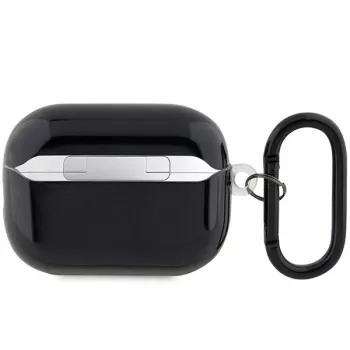BMW AirPods Pro 2. generácia ochranné puzdro čierne s dizajnom M-Stripe
