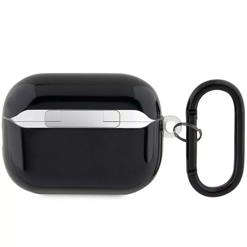 BMW ochranné puzdro pre AirPods Pro 2. generácie, čierne, s dizajnom M-Stripe