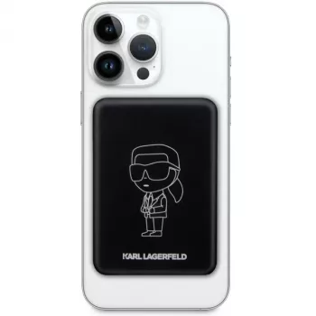 Karl Lagerfeld Ikonik MagSafe bezdrôtová powerbanka 3000mAh čierna