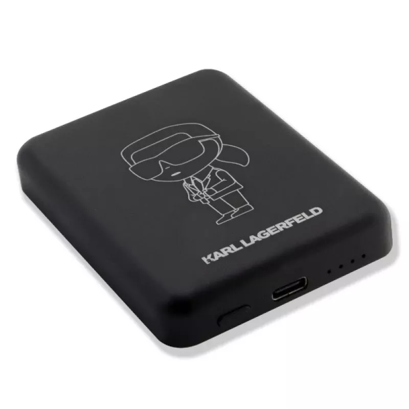 Karl Lagerfeld Ikonik MagSafe bezdrôtová powerbanka 3000mAh čierna