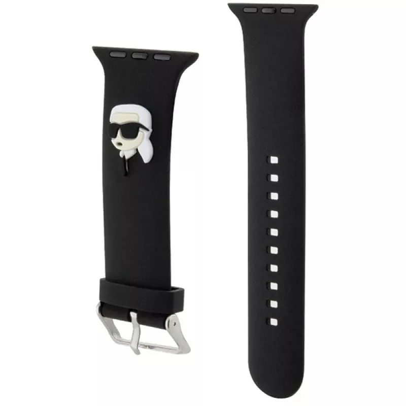 Karl Lagerfeld 3D Rubber Karl Head náramok pre Apple Watch 38/40/41mm čierny