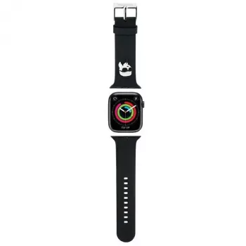 Karl Lagerfeld 3D Rubber Karl Head remienok pre Apple Watch 42/44/45/49mm čierny