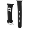 Karl Lagerfeld 3D Rubber Karl Head remienok pre Apple Watch 42/44/45/49mm čierny
