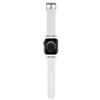 Karl Lagerfeld 3D Rubber Karl Head náramok pre Apple Watch 42/44/45/49mm biely