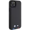 BMW M Collection kožené razené zadné krytie pre iPhone 15 Plus / 14 Plus 6,7 palca - Black Tricolor