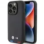 BMW Leather Stamp Tricolor puzdro pre iPhone 15 Pro 6,1