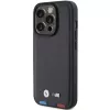BMW Leather Stamp Tricolor puzdro pre iPhone 15 Pro 6,1
