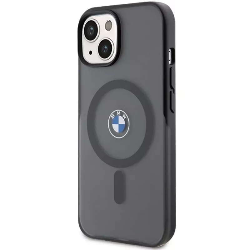 BMW BMHMP15MDSLK iPhone 15 Plus / 14 Plus 6,7 inch čierne pevné puzdro IML Signature MagSafe