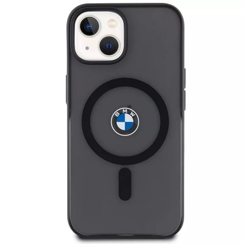 BMW BMHMP15MDSLK iPhone 15 Plus / 14 Plus 6,7 inch čierne pevné puzdro IML Signature MagSafe