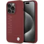 BMW M Collection silikónové pevné puzdro s MagSafe pre Apple iPhone 15 Pro 6,1 inch červené Big Logo