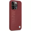 BMW M Collection silikónové pevné puzdro s MagSafe pre Apple iPhone 15 Pro 6,1 inch červené Big Logo