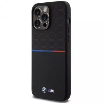 BMW M silikónové puzdro Pattern MagSafe pevné pre iPhone 15 Pro Max 6,7