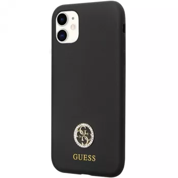 Guess GUHCN614DGPK pevné puzdro silikónové Logo Strass 4G zadný kryt pre Apple iPhone 11 / Xr 6,1