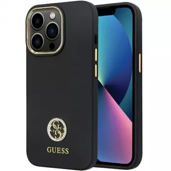 Guess GUHCP13LM4DGPK iPhone 13 Pro / 13 pevné puzdro silikónové Logo Strass 4G čierne