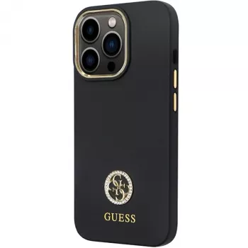 Guess GUHCP13LM4DGPK iPhone 13 Pro / 13 pevné puzdro silikónové Logo Strass 4G čierne