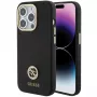 Guess GUHCP15LM4DGPK iPhone 15 Pro 6.1 čierne pevné puzdro silikónové Logo Strass 4G