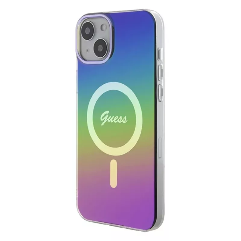 Guess IML Iridescent MagSafe zadný kryt pre Apple iPhone 15 Plus, multi-color