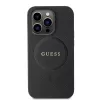 GUESS Saffiano PU MagSafe puzdro pre iPhone 15 Pro čierne