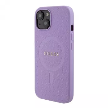 Guess GUHMP15MPSAHMCU Saffiano MagSafe pevné puzdro pre iPhone 15 Plus / 14 Plus 6,7
