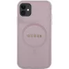 Guess GUHMN61PSAHMCP pevné puzdro Saffiano MagSafe pre iPhone 11 / Xr 6.1 ružové