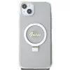 Guess GUHMP15MHRSGSD iPhone 15 Plus / 14 Plus 6,7 palca priehľadné pevné puzdro s držiakom na prsteň Script Glitter MagSafe