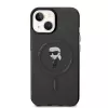 Karl Lagerfeld Ikonik pevné puzdro MagSafe pre iPhone 13/14/15 6,1 palca čierne