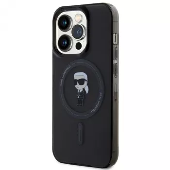 Karl Lagerfeld Ikonik pevné puzdro MagSafe pre iPhone 14 Pro 6,1 palca čierne