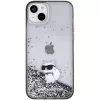 Karl Lagerfeld KLHCP15MLKCNSK iPhone 15 Plus / 14 Plus 6,7 palca priehľadné pevné puzdro Liquid Glitter Choupette