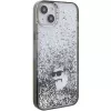 Karl Lagerfeld KLHCP15MLKCNSK iPhone 15 Plus / 14 Plus 6,7 palca priehľadné pevné puzdro Liquid Glitter Choupette