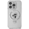 Karl Lagerfeld KLHMP15LHMRSKCH pevné puzdro s držiakom na prsteň MagSafe pre iPhone 15 Pro 6,1 palca biele