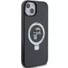 Karl Lagerfeld KLHMP15MHMRSKCK pevné puzdro s držiakom na prsteň MagSafe pre iPhone 15 Plus / 14 Plus 6,7 palca čierne