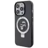 Karl Lagerfeld KLHMP15LHMRSKCK pevné puzdro s držiakom na prsteň MagSafe pre iPhone 15 Pro 6,1 čierne