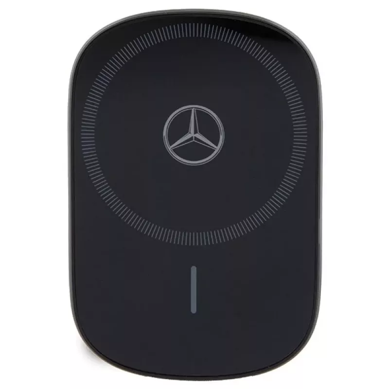 Mercedes Silver Star MagSafe magnetická bezdrôtová nabíjačka do auta 15W (čierna)