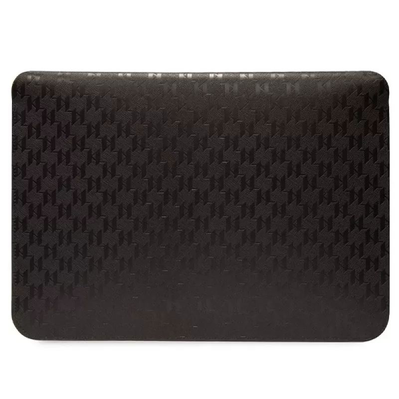 Karl Lagerfeld puzdro KLCS16SAKHPKK 16 inch čierna Saffiano Monogram Ikonik puzdro na notebook