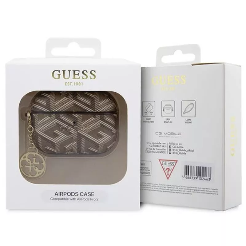 Guess GUAP2PGCE4CW AirPods Pro 2 (2022/2023) puzdro hnedá GCube prívesok