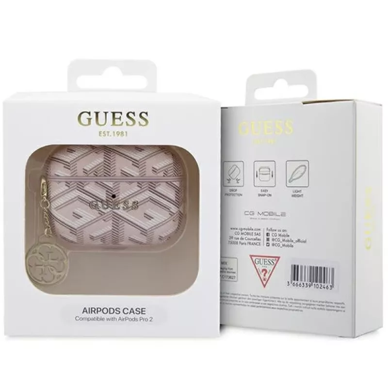 Guess GUAP2PGCE4CP AirPods Pro 2 (2022/2023) puzdro ružová GCube prívesok