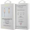 Guess GUCLLALRGDD kábel USB-C na Lightning 1,5 m rýchle nabíjanie svetlozlatá s vyrazeným logom