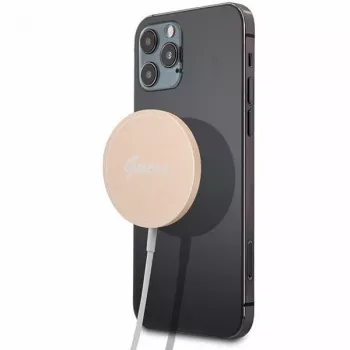 Guess GUCBMSLRD 15W MagSafe bezdrôtová nabíjacia podložka - zlatá